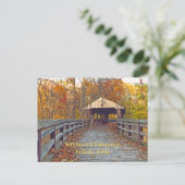 Carte Postale "Pont couvert à Wildwood Preserve En automne" (Debout devant)