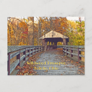Carte Postale "Pont couvert à Wildwood Preserve En automne"
