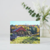 Carte Postale Pont couvert au hasard, Lyndon, Vermont (Debout devant)