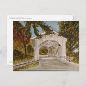 Carte postale Pont Couvert Blanc (Devant / Derrière)