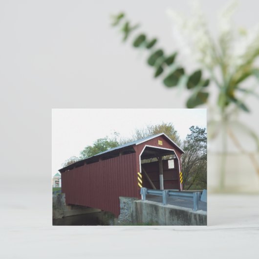 Carte Postale Pont couvert. Comté de Lancaster, PA (Debout devant)