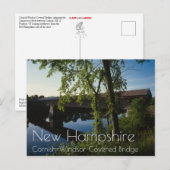 Carte Postale Pont couvert Cornish-Windsor (Devant / Derrière)