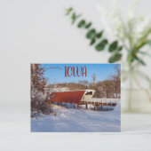 Carte Postale Pont couvert dans le comté de Madison en Iowa (Debout devant)