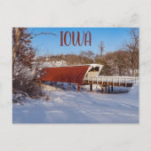 Carte Postale Pont couvert dans le comté de Madison en Iowa (Devant)