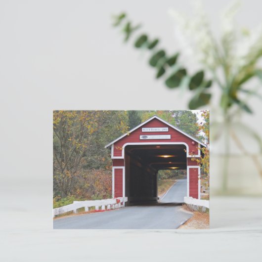 Carte Postale Pont couvert d'ardoise (Debout devant)