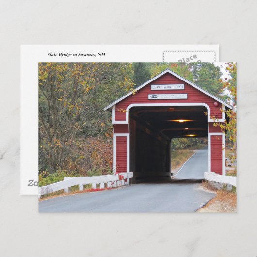 Carte Postale Pont couvert d'ardoise (Devant / Derrière)