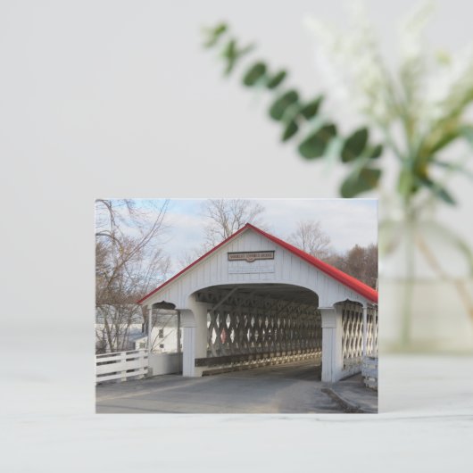 Carte Postale Pont couvert d'Ashuelot (Debout devant)