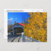 Carte Postale Pont couvert d'Ashuelot Forsythia (Devant / Derrière)