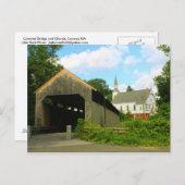 Carte Postale Pont couvert de Conway Burkeville (Devant / Derrière)