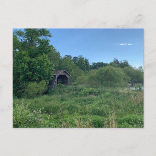 Carte Postale Pont couvert de Kimesville (Devant)