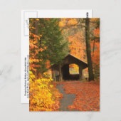 Carte Postale Pont couvert de la station de pompage de Greenfiel (Devant / Derrière)