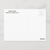 Carte Postale Pont couvert de l'Iowa (Dos)