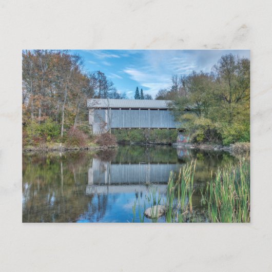 Carte Postale Pont couvert de Milby (Devant)