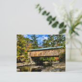 Carte Postale Pont couvert de Montgomery avec feuillage d'automn (Debout devant)