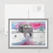 Carte postale Pont couvert de neige (Devant / Derrière)