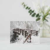 Carte Postale Pont couvert de neige en bois (Debout devant)