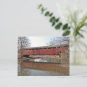Carte Postale Pont couvert de Schnecksville (Debout devant)