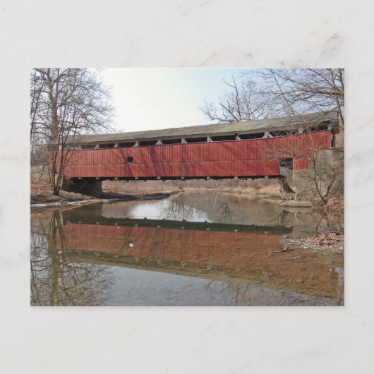 Carte Postale Pont couvert de Schnecksville (Devant)
