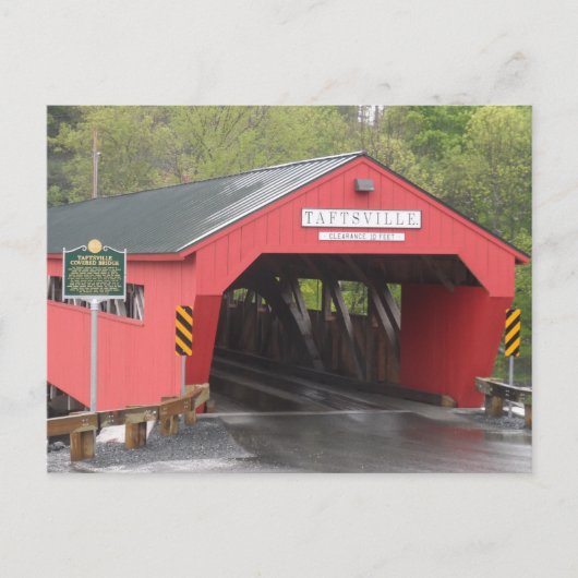 Carte Postale Pont couvert de Taftsville, Vermont (Devant)