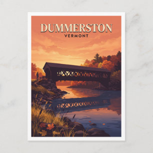 Carte Postale Pont couvert de West Dummerston Vermont Travel