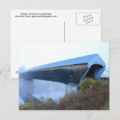 Carte Postale Pont couvert de Windsor Cornish dans le brouillard (Devant / Derrière)