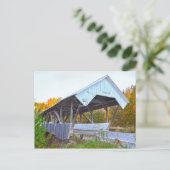 Carte Postale Pont Couvert Du Moulin De Chamberlin Dans Le Vermo (Debout devant)