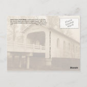 Carte Postale Pont couvert du ruisseau Grave, Sunny Valley, OU (Dos)