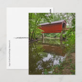 Carte Postale Pont couvert du ruisseau Sugar, Glenarm, Illinois (Devant / Derrière)