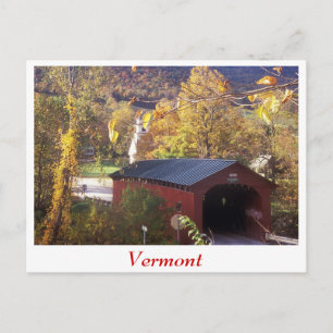 Carte Postale Pont couvert et Common West Arlington, Vermont