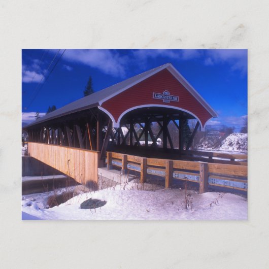 Carte Postale Pont couvert Lancaster NH (Devant)