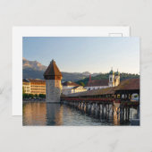 Carte Postale Pont couvert Lucerne (Devant / Derrière)