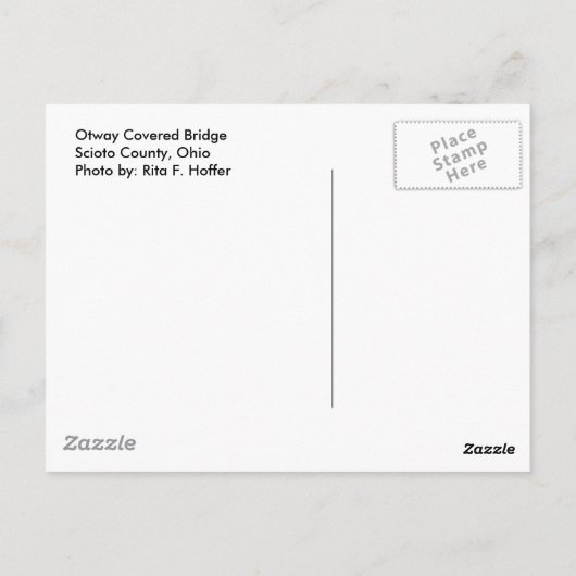 Carte postale Pont couvert Otway (Dos)