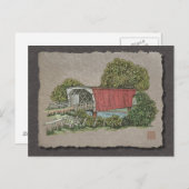 Carte Postale Pont couvert pour les amoureux (Devant / Derrière)