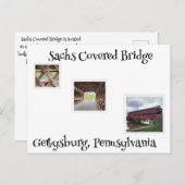 Carte Postale Pont couvert Sachs (Devant / Derrière)