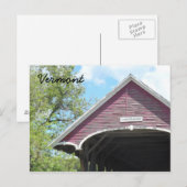 Carte Postale Pont couvert Sanborn - Vermont (Devant / Derrière)
