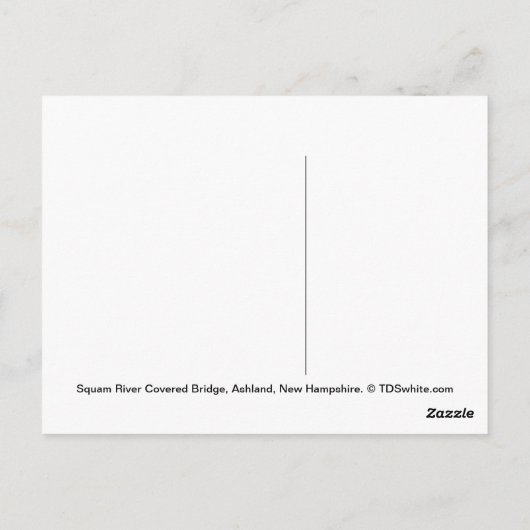 Carte Postale Pont couvert | Squam River Bridge, Ashland, NH (Dos)