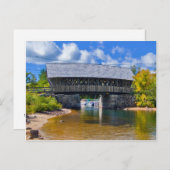 Carte Postale Pont couvert | Squam River Bridge, Ashland, NH (Devant / Derrière)