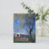 Carte Postale Pont couvert supérieur de Sheffield Berkshires MA (Debout devant)