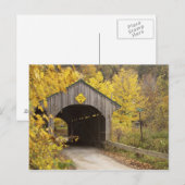 Carte Postale Pont couvert, Vermont, États-Unis 2 (Devant / Derrière)