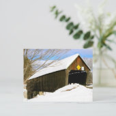 Carte Postale Pont couvert Woodstock, VT (Debout devant)