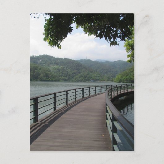 Carte Postale Pont cyclable sur l'eau (Devant)