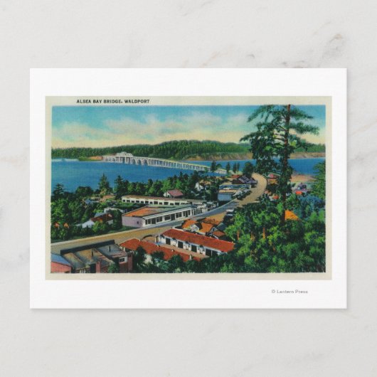 Carte Postale Pont d'Alsea Bay à Waldport, Oregon (Devant)
