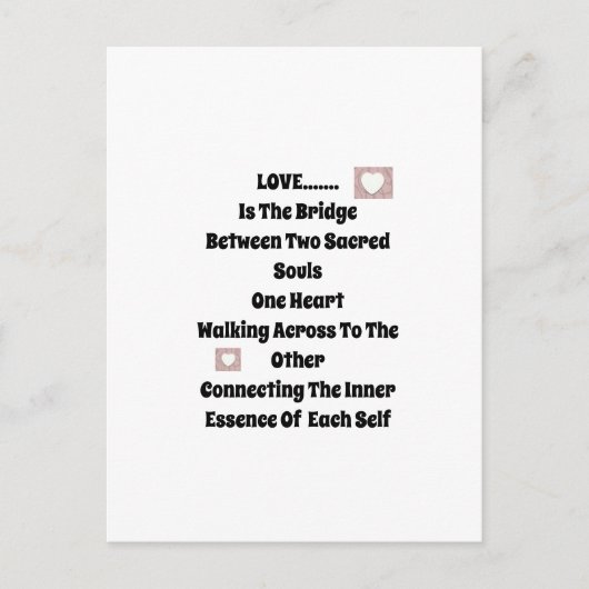 Carte Postale Pont d'amour (Devant)