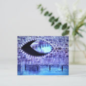 Carte Postale Pont d'arc en pierre Réflexions sur l'eau teintes  (Debout devant)