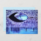 Carte Postale Pont d'arc en pierre Réflexions sur l'eau teintes  (Devant / Derrière)