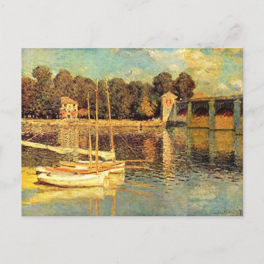 Carte Postale Pont d'Argenteuil Claude Monet (Devant)