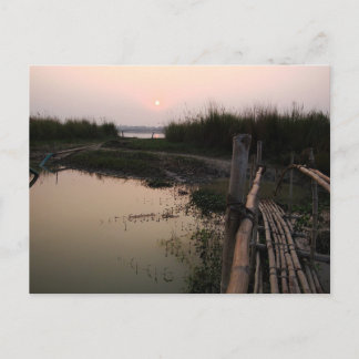 Carte Postale Pont de Bambou, Ganges, Bengale-Occidental, Inde