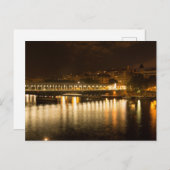 Carte Postale Pont de Bir-Hakeim à Paris la nuit (Devant / Derrière)