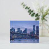 Carte Postale Pont de Brooklyn au crépuscule (Debout devant)