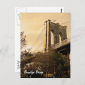 Carte Postale Pont de Brooklyn de Brooklyn (Devant / Derrière)